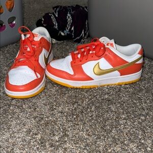Nike Orange & Gold Dunks